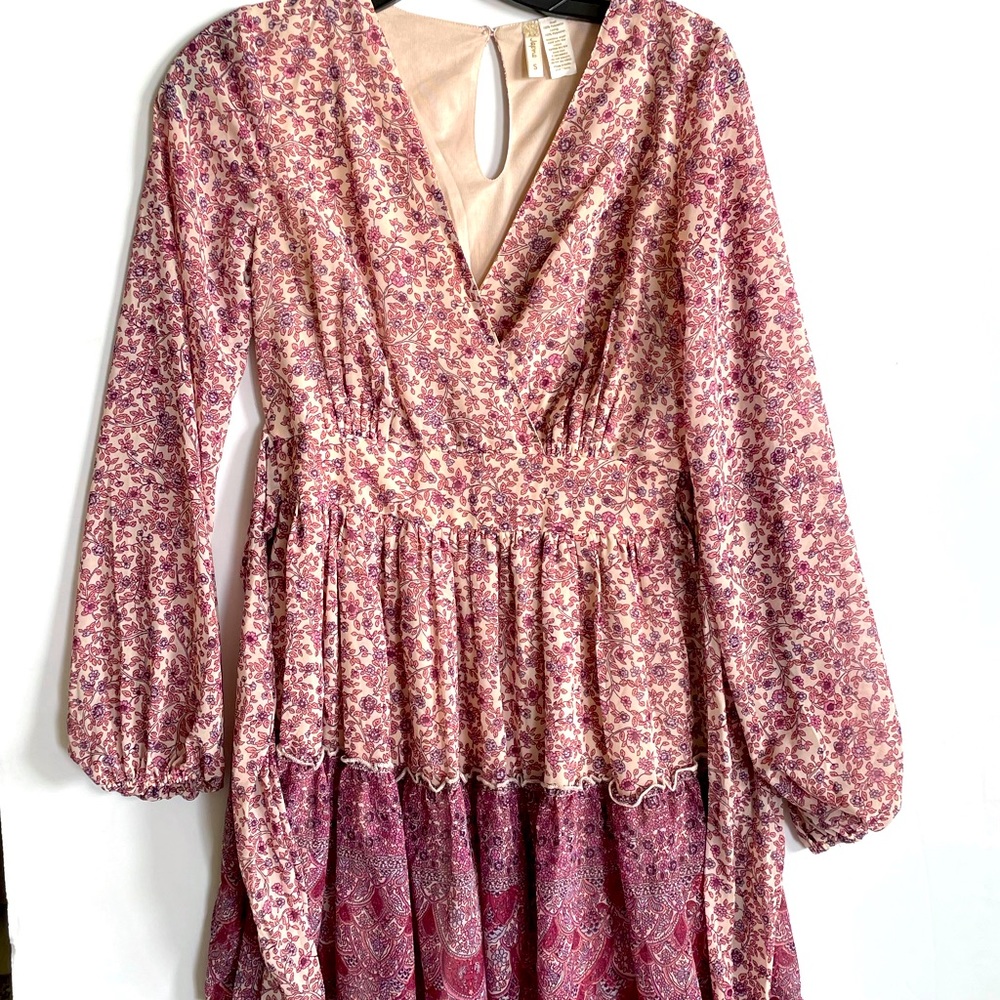 JAPNA Floral Long Sleeve Dress Size Small